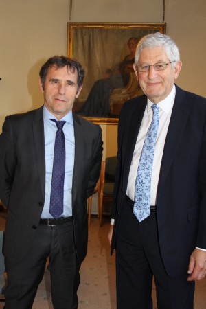 Swansea University Vice-Chancellor Professor Richard B Davies (right) and his co